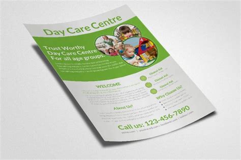 Day Care Centre Flyer Template By Designhub Thehungryjpeg