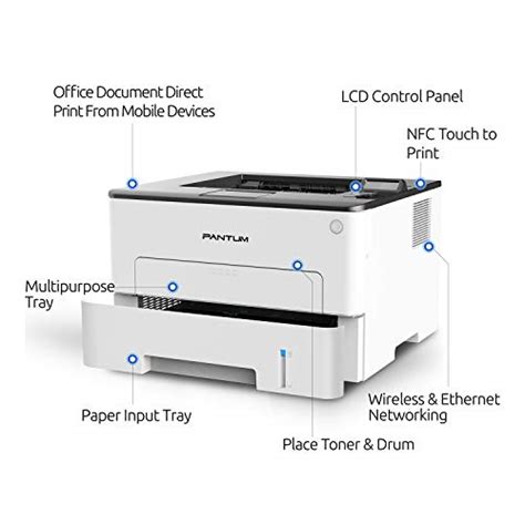 Pantum Compact Monochrome Laser Printer With Auto Two Sided Black And