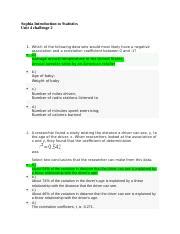 Sophia Introduction To Statistics Unit Challenge Docx Sophia