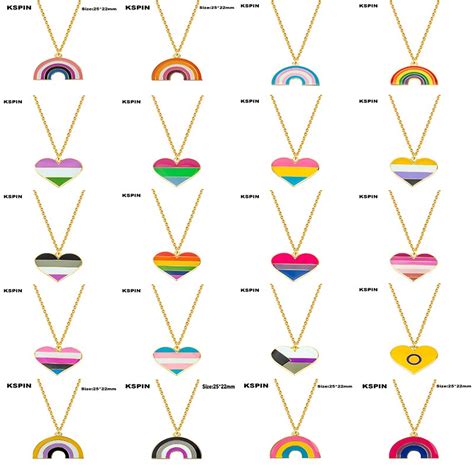 Collier Arc En Ciel Avec Pendentif Asexuel Pour Femmes Bijoux Pour