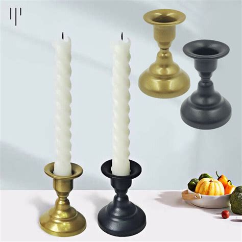 Taper Candle Holders Standard Candlestick Home Bedroom Wedding Decor Gold Silver Ebay