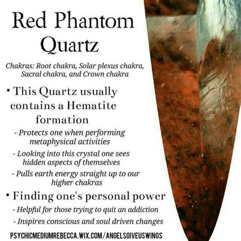 Red Phantom Quartz Crystal Healing Stones Crystals Energy Crystals