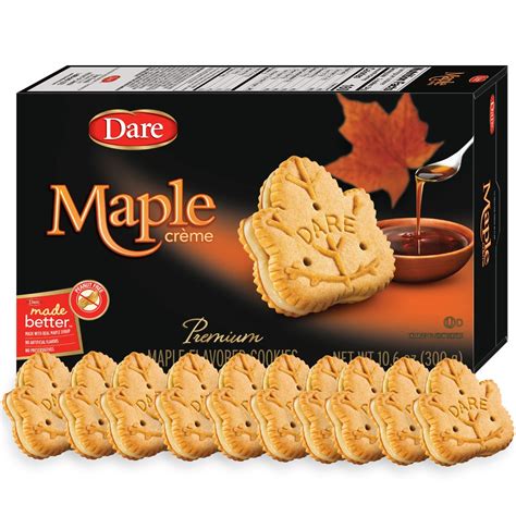 Amazon Dare Maple Leaf Cr Me Cookies Classic Canadian Cookie