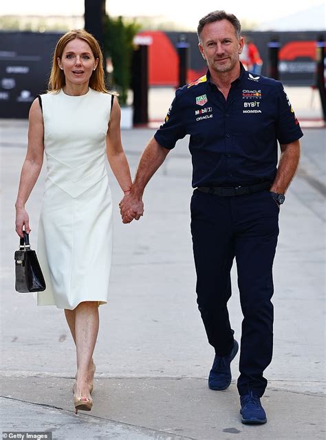 Geri Halliwell Kisses Christian Horner At Bahrain Grand Prix Then