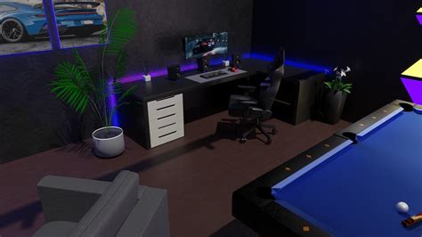 DREAM MAN CAVE - GAMING ROOM 3D model | CGTrader