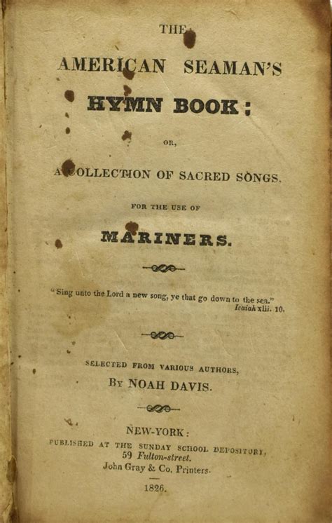 THE AMERICAN SEAMAN S HYMN BOOK OR A COLLECTION OF SACRED SONGS FOR