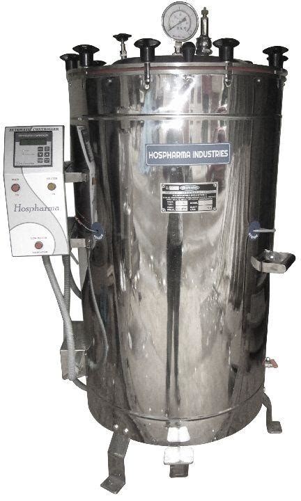 Polished Stainless Steel Hospharma Vertical Autoclave For Laboratory