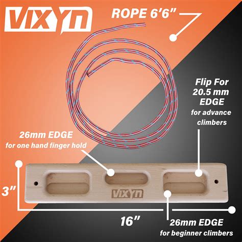 Vixyn Hangboard For Rock Climbing Fingerboard Trainer For Grip