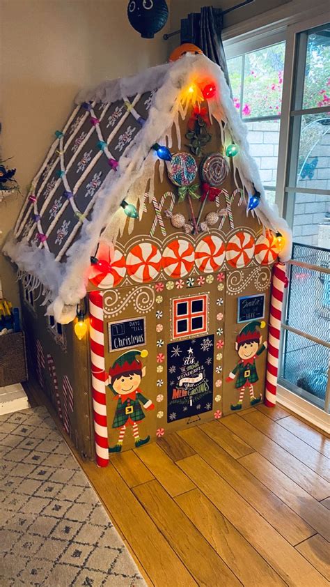 DIY Life Sized Gingerbread House Christmas Door Decorating Contest