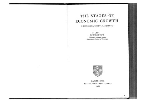 SOLUTION The Stages Of Economic Growth A Non Communist Manifesto