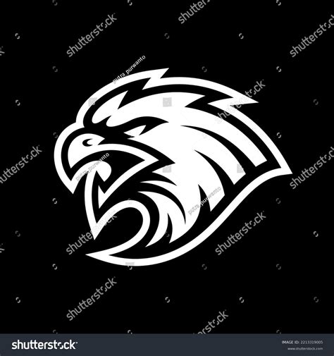 Hawk Head Logo Design Falcon Eagle Stock Vector Royalty Free