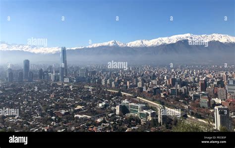 Santiago, Chile from Cerro San Cristobal Stock Photo - Alamy