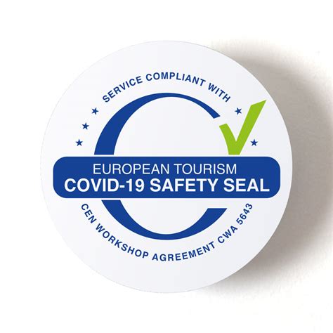 Placa European Tourism Covid Safety Seal Weprint Gr Fica Online