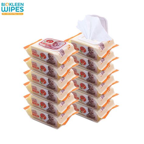 Biokleen Customized Logo Bamboo Water Wipes Individually Wrapped Hand