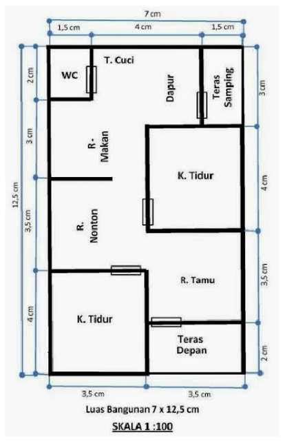 Menghitung Luas Ruangan Berdasarkan Skala Dinginaja