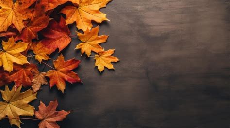 Premium AI Image | Autumn Fall leaves background Illustration AI Generative