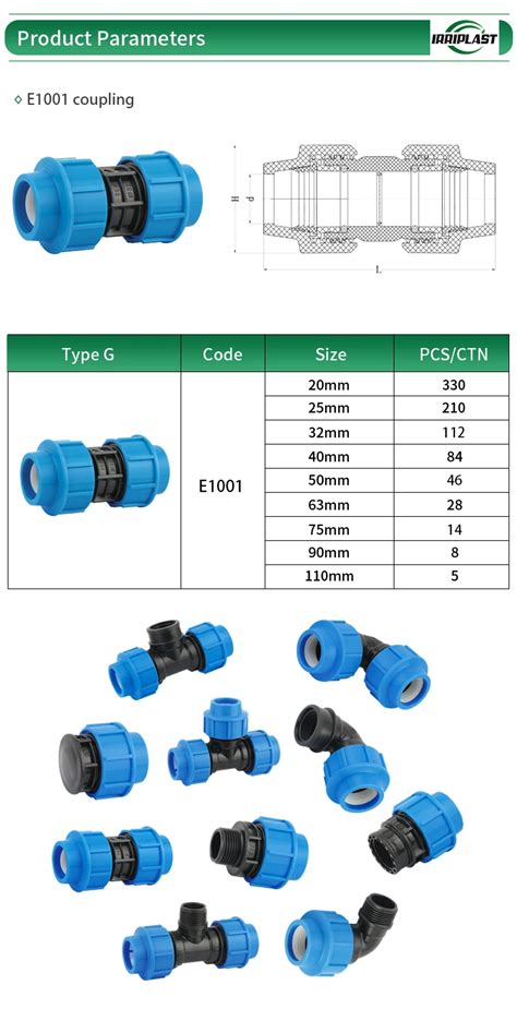 Irriplast Pn Hdpe Pipes Fittings Water Irrigation Compression Fitting