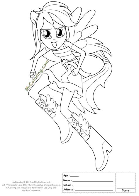 Rainbow Dash Equestria Girl Colouring Clip Art Library Coloring Home