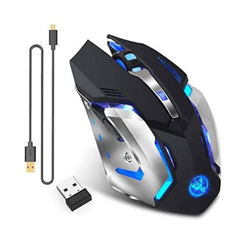 Mouse Gamer Usb Hxmj Inal Mbrico Recargable Negro