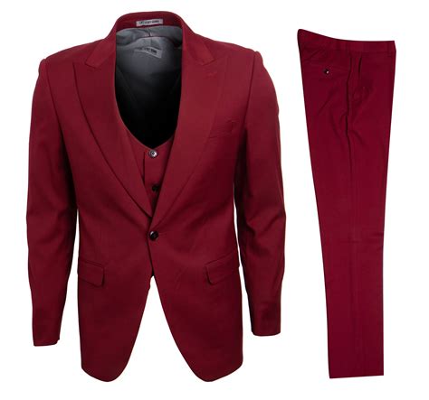 Cherry Red Stacy Adams Mens Suit Exclusive Elegance Dandk Menswear