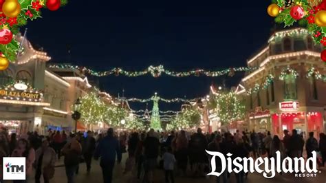 Stroll Through Main Street Usa Christmas Holiday Lights Disneyland