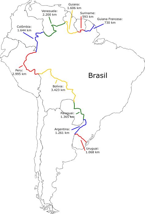 Fronteiras Do Brasil Mapas História Tratados Geografia Infoescola