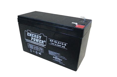 EP-SLA12-8 T2 Battery 12V 8AH F2 AGM - Batteryplex