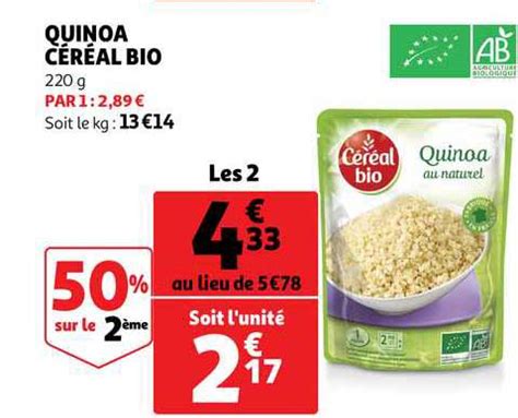 Promo Quinoa Céréal Bio chez Auchan Direct iCatalogue fr