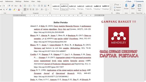 Cara Mudah Membuat Daftar Pustaka Menggunakan Mendeley Youtube