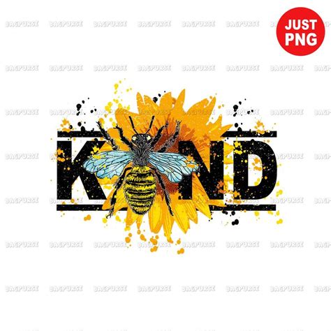 Retro Bee Kind Sublimations Be Kind Png Clipart Printable File