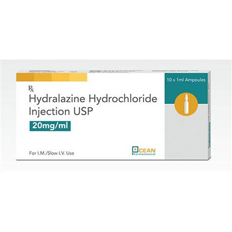 Liquid Hydralazine Hydrochloride Injection Usp At Best Price In Vadodara Ocean Pharmaceutical