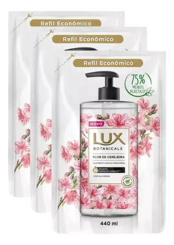 Kit 3 Sabonetes Líquidos Lux Flor De Cerejeira Refil 440ml Mercadolivre