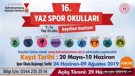 Yaz Spor Okulu kayıtları başladı Elbistanın Sesi