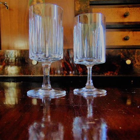 Vintage Crystal Liquer Glasses Two Vintage Josephinehutte Glasses Viscount Josair Crystal