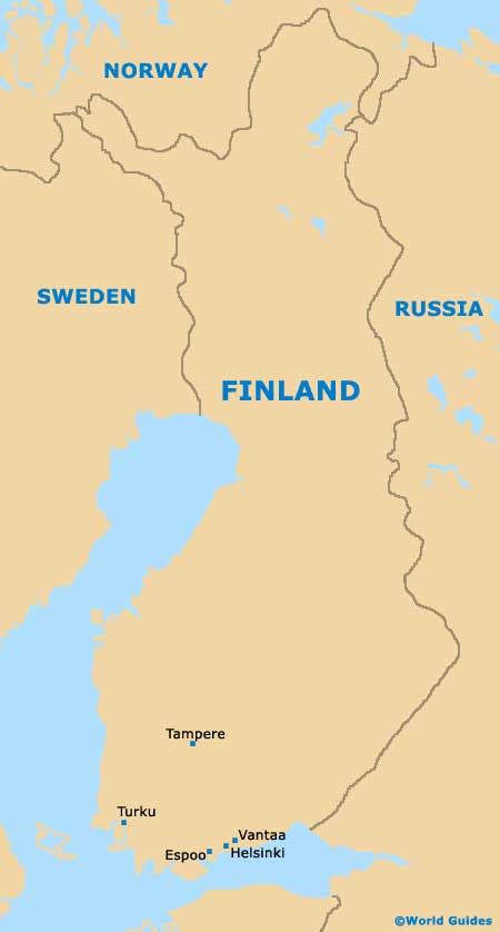 Maps: Finland Map Helsinki