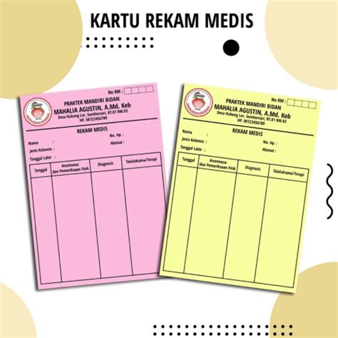 Jual Kartu Rekam Medis A5 Kertas Rekamedis Kesehatan Kartu Rekamedis