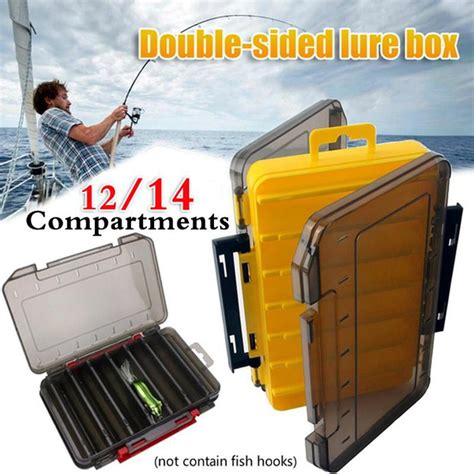 1214 Compartments Double Sided Fishing Tackle Box Bait Lure Hook