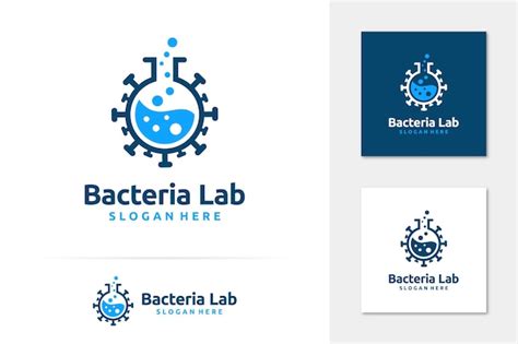 Premium Vector Bacteria Lab Logo Vector