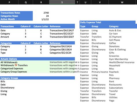 Docs: Monthly Budget Calendar (Excel) - Show & Tell - Tiller Community