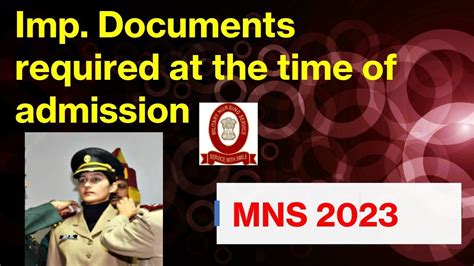 Important Documents Required At The Time Of Admission In Mns College