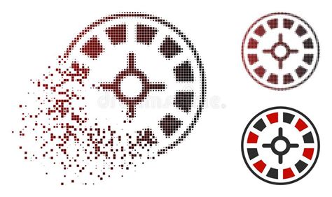 Icono De Semitono Punteado Polvo De La Ruleta Ilustraci N Del Vector