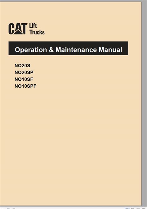 Cat Lift Trucks Dp Schematic Service Operation Maintenance Manual Pdf