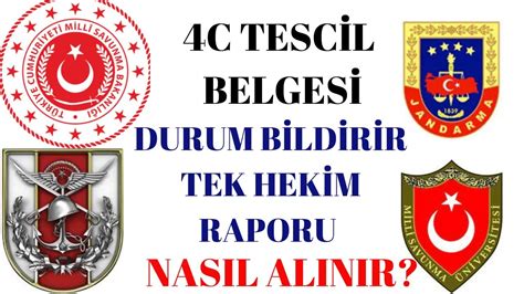 4C Tescil Belgesi Durum Bildirir TEK HEKİM Raporu NASIL alınır YouTube