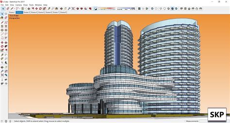 Sketchup Commercial Complex L D Model Cgtrader