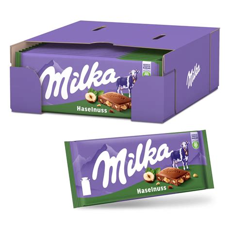 Milka Haselnuss Schokoladentafel 22 X 100g Zartschmelzende Milka