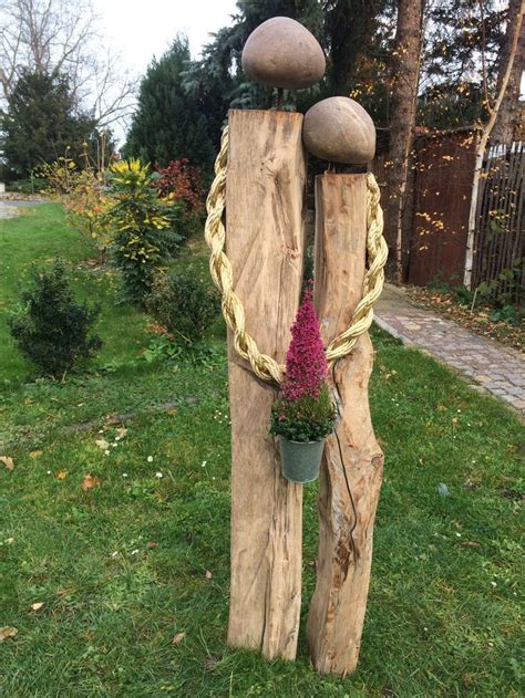 Holz Stein Skulptur Dekorationsideen In Holzideen Garten