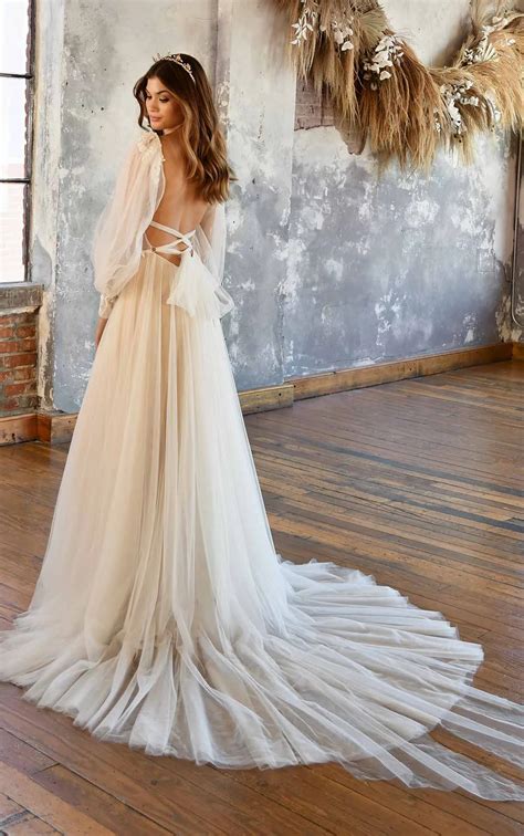 Romantic Boho Lace A Line Wedding Dress All Who Wander Wedding Dresses