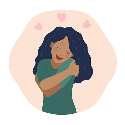 Hug Self Clipart