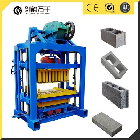 Qtj4 40 Electric Cement Brick Machinery For Manual Concrete Paving