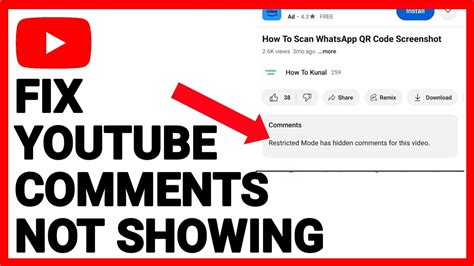 How To Fix YouTube Comments Not Showing Up YouTube